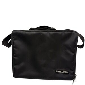 Case Logic Black Nylon CD Storage Bag Shoulder Strap 30 Disc Carrier Case